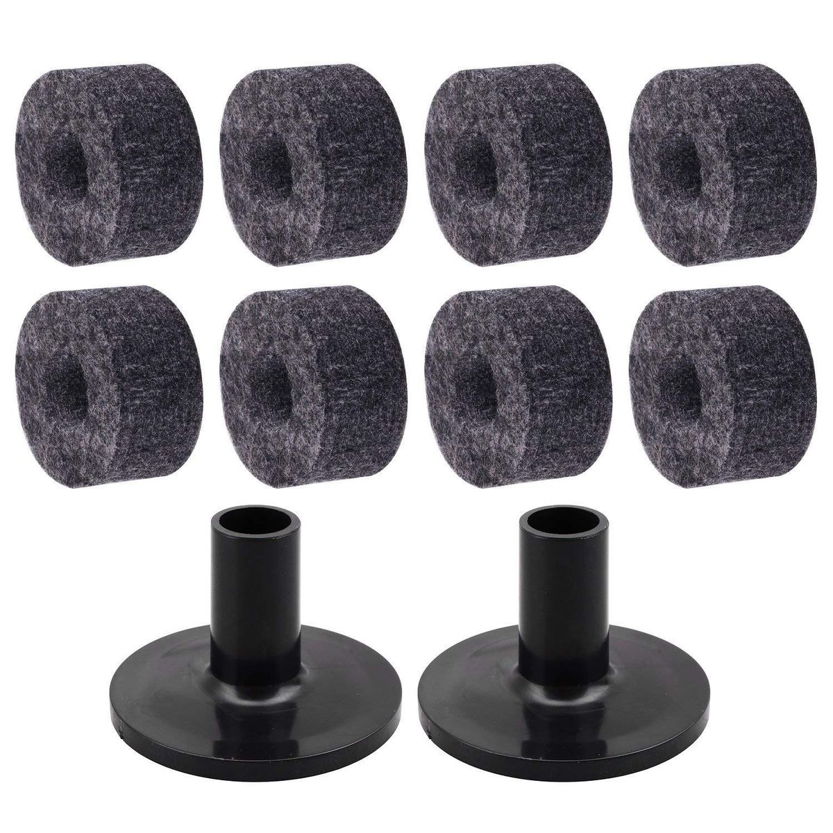 8PCS Cymbal Stand 25mm Felt Washer + 2PCS Cymbal Sleeves Rep