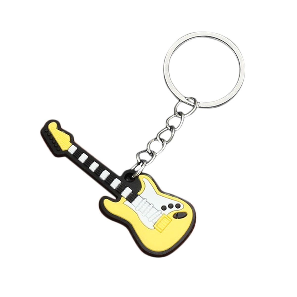 2x Electric Guitar Keychain Car Key Chain Handbag Electric Guitar