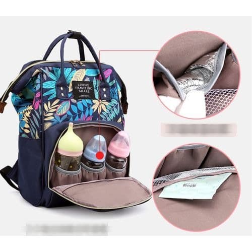 Large Capacity Maternity Diaper And Nursing Mother Bag - Blue