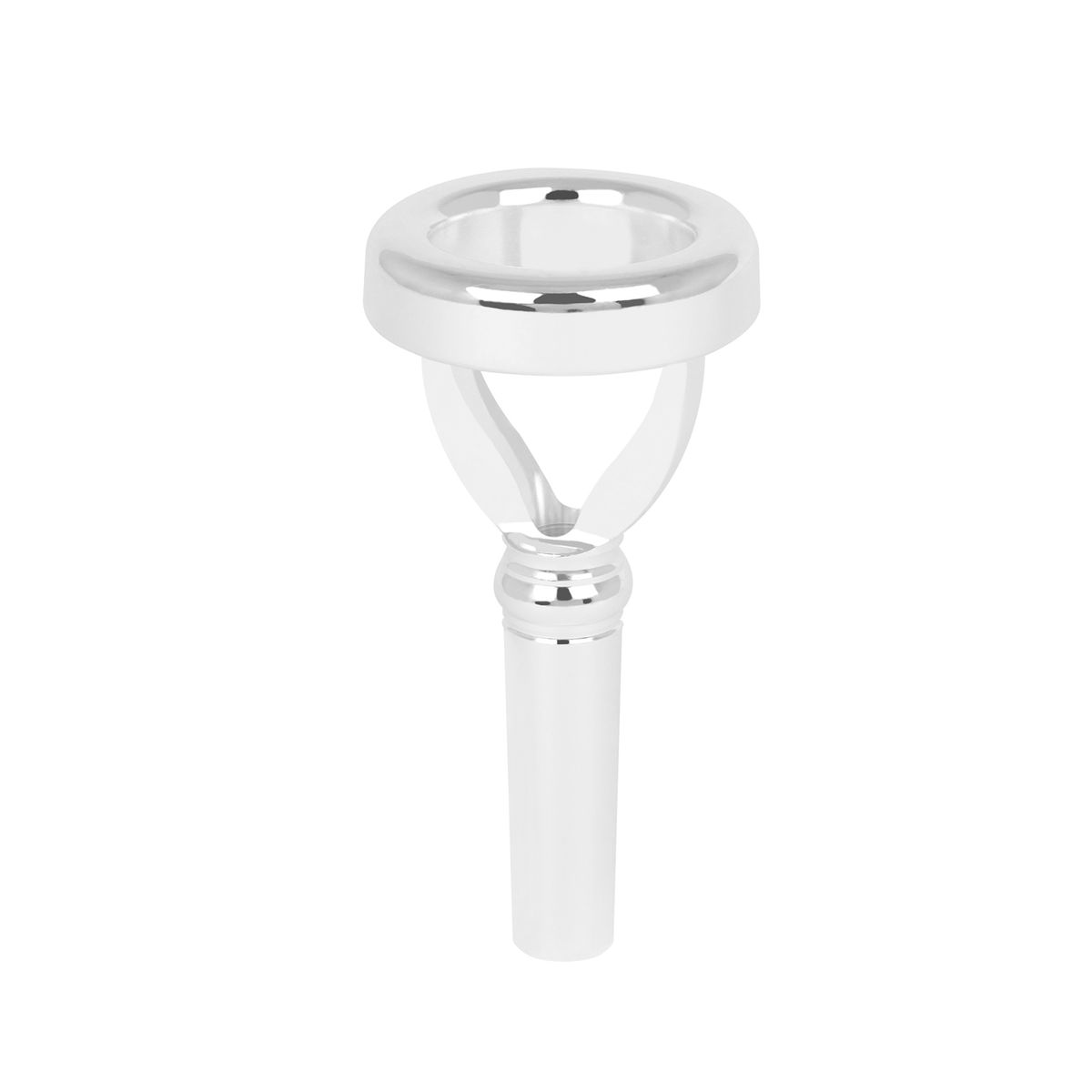 Silver-Plated Tuba Mouthpiece Exerciser Brass Mouthpiece