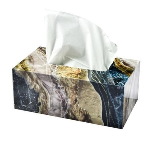 Marbling Paper Towel Holder Removable Tissue Box Organizer Rack For Living Room Bathroom Kitchen Home Accessories