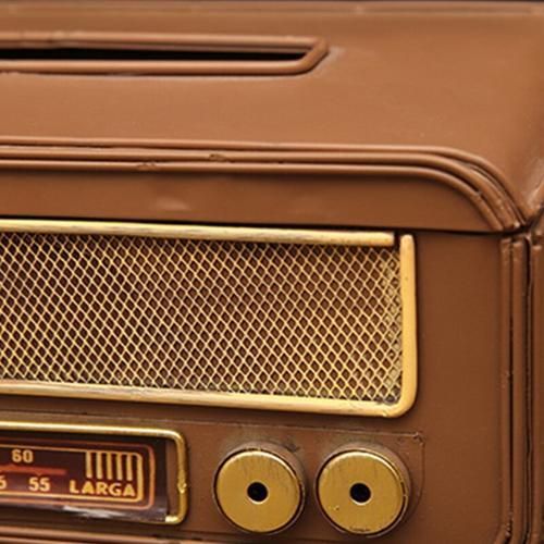 Retro Tissue Box, Vintage Rectangular Toilet Paper Storage Container Radio Shape Iron Tissue Dispenser For Kitchen Home