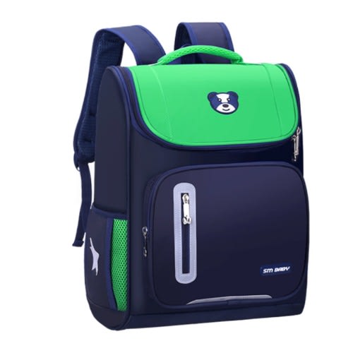 Kid's Waterproof School Bag With Reflector - Green