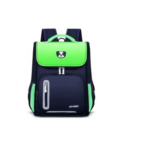 Kid's Waterproof School Bag With Reflector - Green
