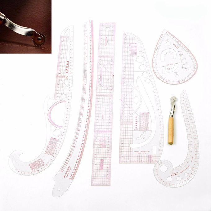 7Pcs Sewing French Curve Ruler Measure Sewing Dressmaking Tailor Ruler Set