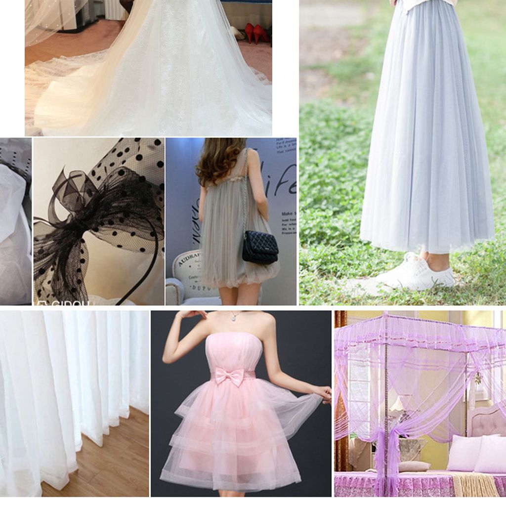 1 Yard Mesh Tulle Fabric Tutu Wedding Decoration Light