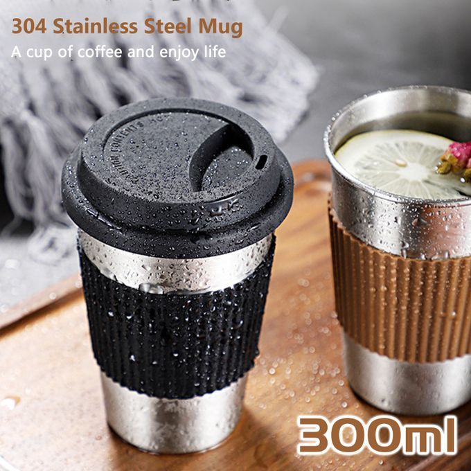 300ml Stainless Steel Vacuum Insulated Tumbler Cup With Lid