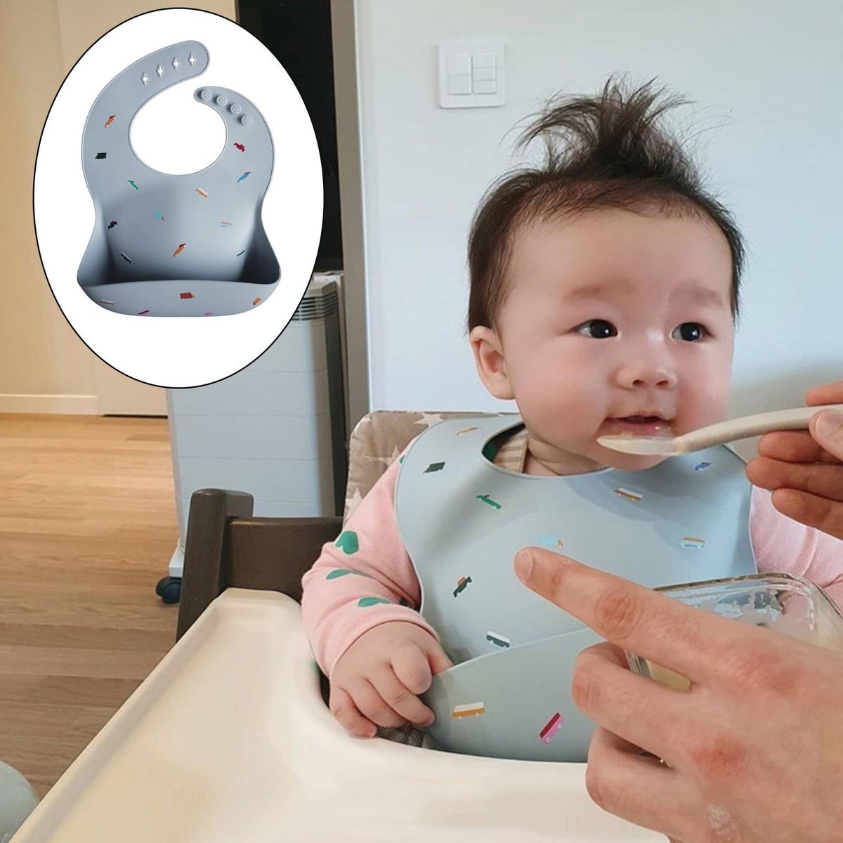 Silicone Bibs Feeding Adjustable Bib Easily Cleaned With