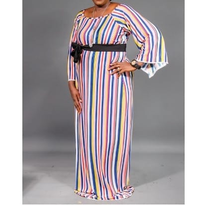 Long Gown With Black Belt