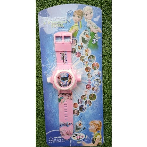 Frozen Fever Image Projector Character Watch For Children - Pink