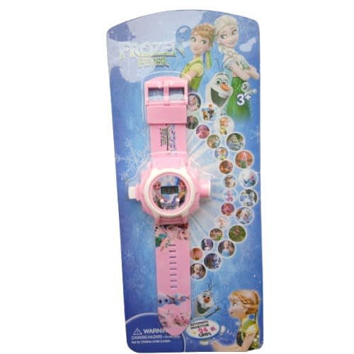 Frozen Fever Image Projector Character Watch For Children - Pink