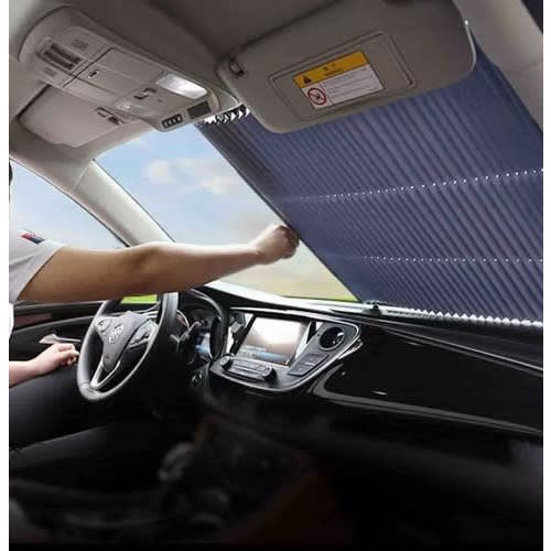 Retractable Windshield Sun Shade For Car Wireless Cellular Sun Visor
