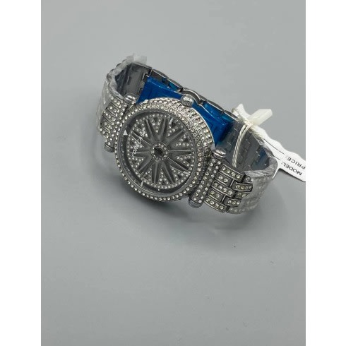 Men's Silver Spinning Wrist Watch