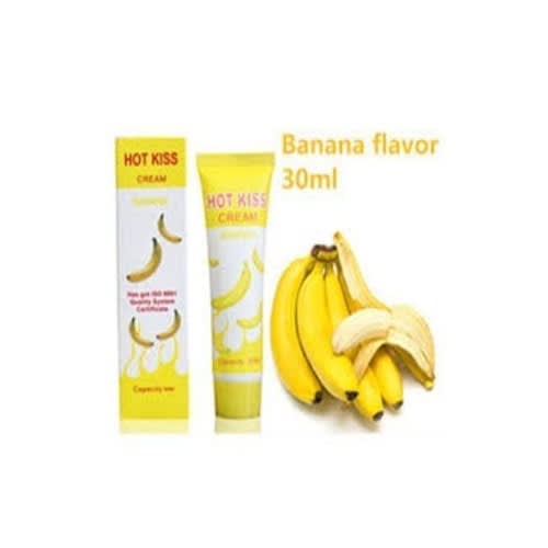 Hot Kiss - Banana Flavor Vaginal + Anal Adult Sex Lubricant - 30ml