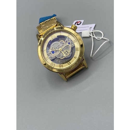 Men's Gold Skeleton Inspired Wrist Watch