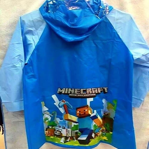 Boys Minecraft Raincoat - Blue