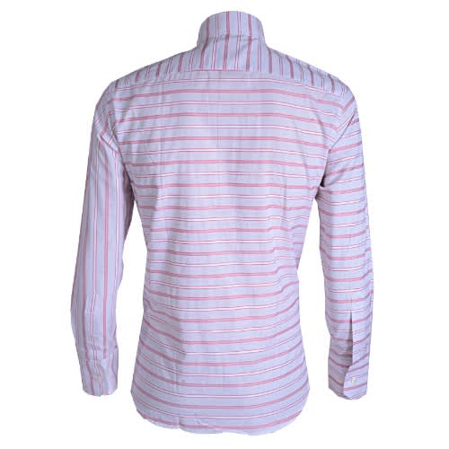 Men's Dual Grain Cut Stripe Shirt -Grey