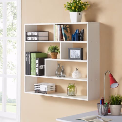 Large Rectangular White Shelf Unit