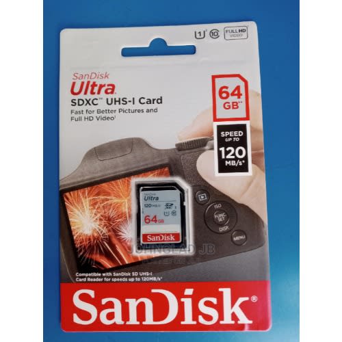 Ultra SDXC Memory Card For Camera - 120mb/s - 64GB