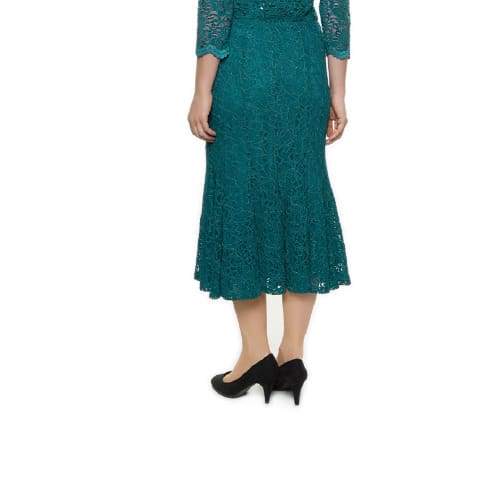 Lace Jersey Skirt - Green