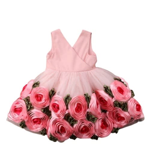 Rose Flower Girls Dress