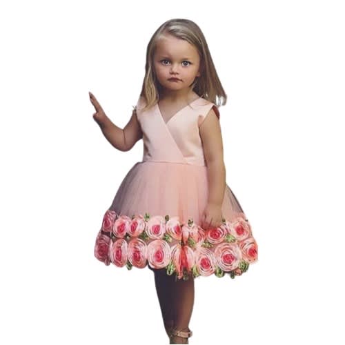 Rose Flower Girls Dress