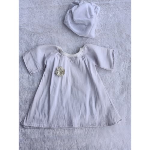 Newborn Baptism Dress With Free White Cap