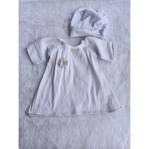 Newborn Baptism Dress With Free White Cap