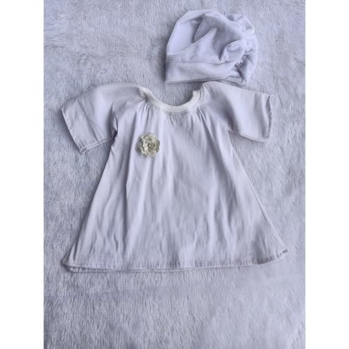 Newborn Baptism Dress With Free White Cap