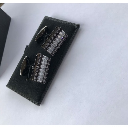 Men's Iced Luxury Cuff Links - Black