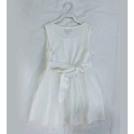 Pure White Dress With Petal