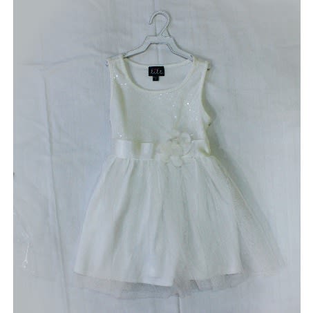 Pure White Dress With Petal
