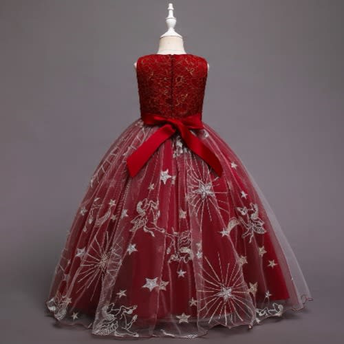 Big Girls Moon Design Gowns - Wine Red