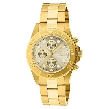 Invicta Pro Diver Men’s Wrist Watch Stainless Steel Quartz Champagne Dial