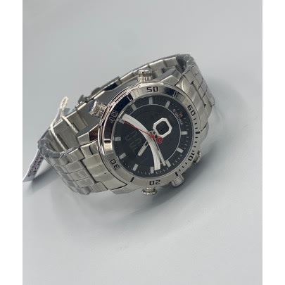 Stainless Steel Quartz Men's Wrist Watch - Silver