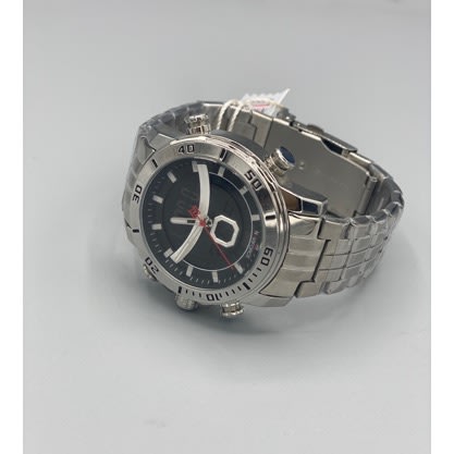 Stainless Steel Quartz Men's Wrist Watch - Silver