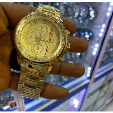 Luxury Men's Sport Gold Full Steel Quartz Watch