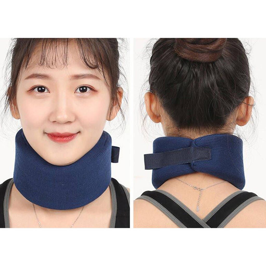 Blue Adjustable Soft Foam Cervical Support Neck Brace Neck