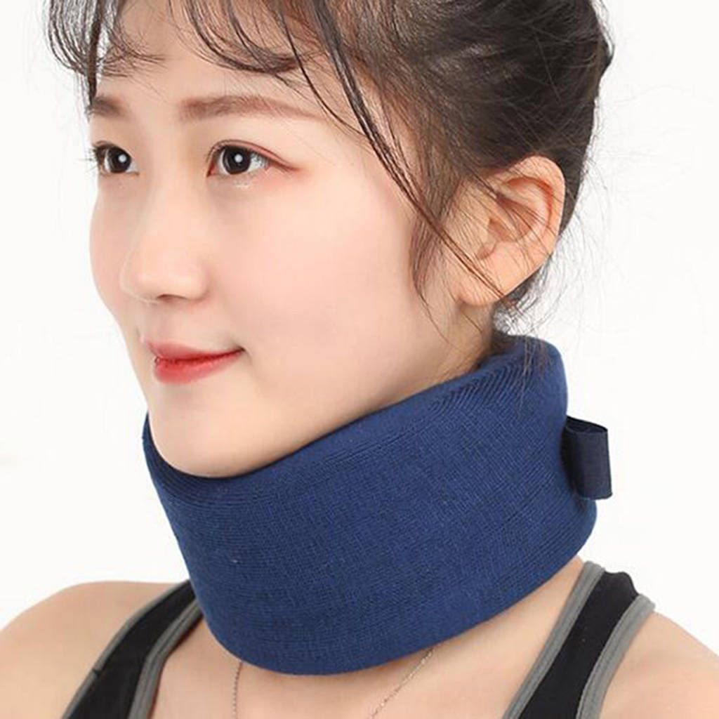 Blue Adjustable Soft Foam Cervical Support Neck Brace Neck