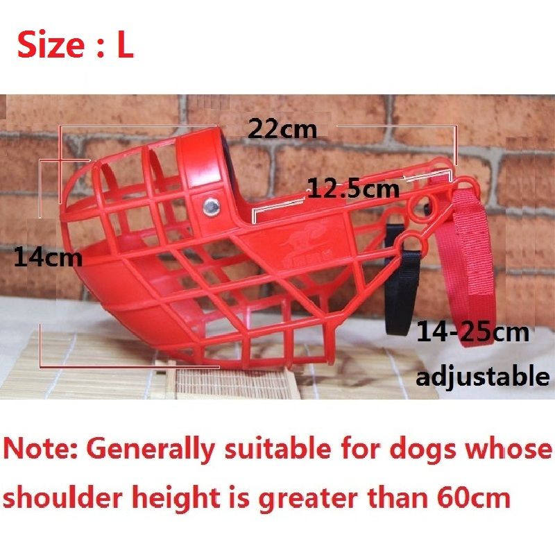 Adjustable Dog Muzzle Plastic Mask Anti-Barking Bite Mouth Cover Greyhound Gree Whippet Basket Muzzles Pet Supplies With S/M/L-Pink
