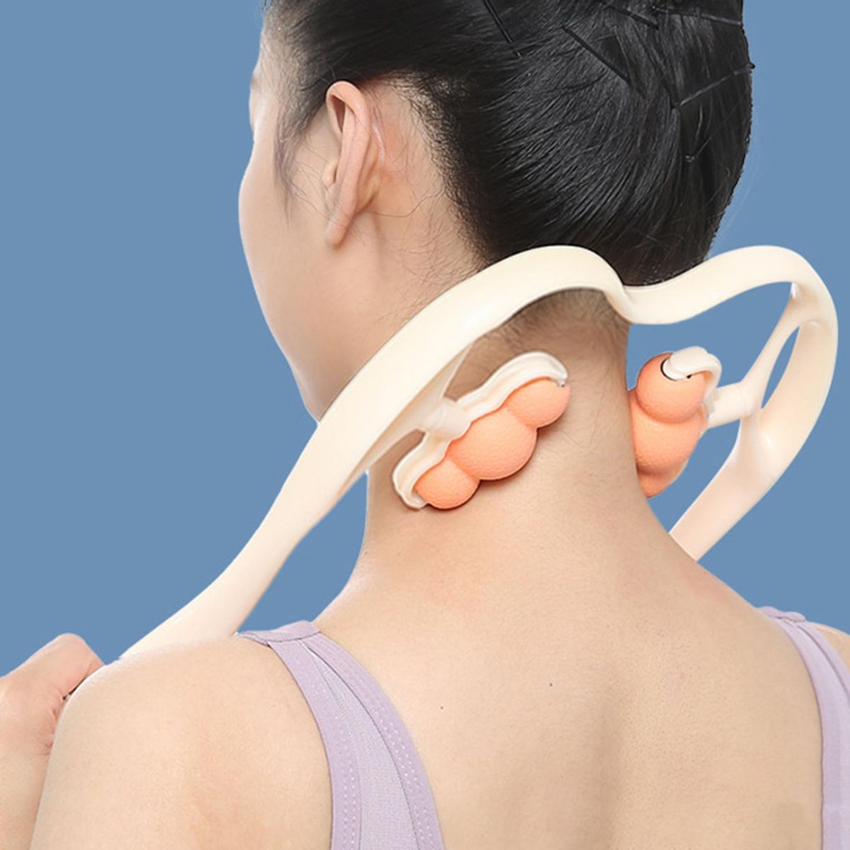 Six Wheel Massager Six Ball Wheel Shoulder Head Massager Orange