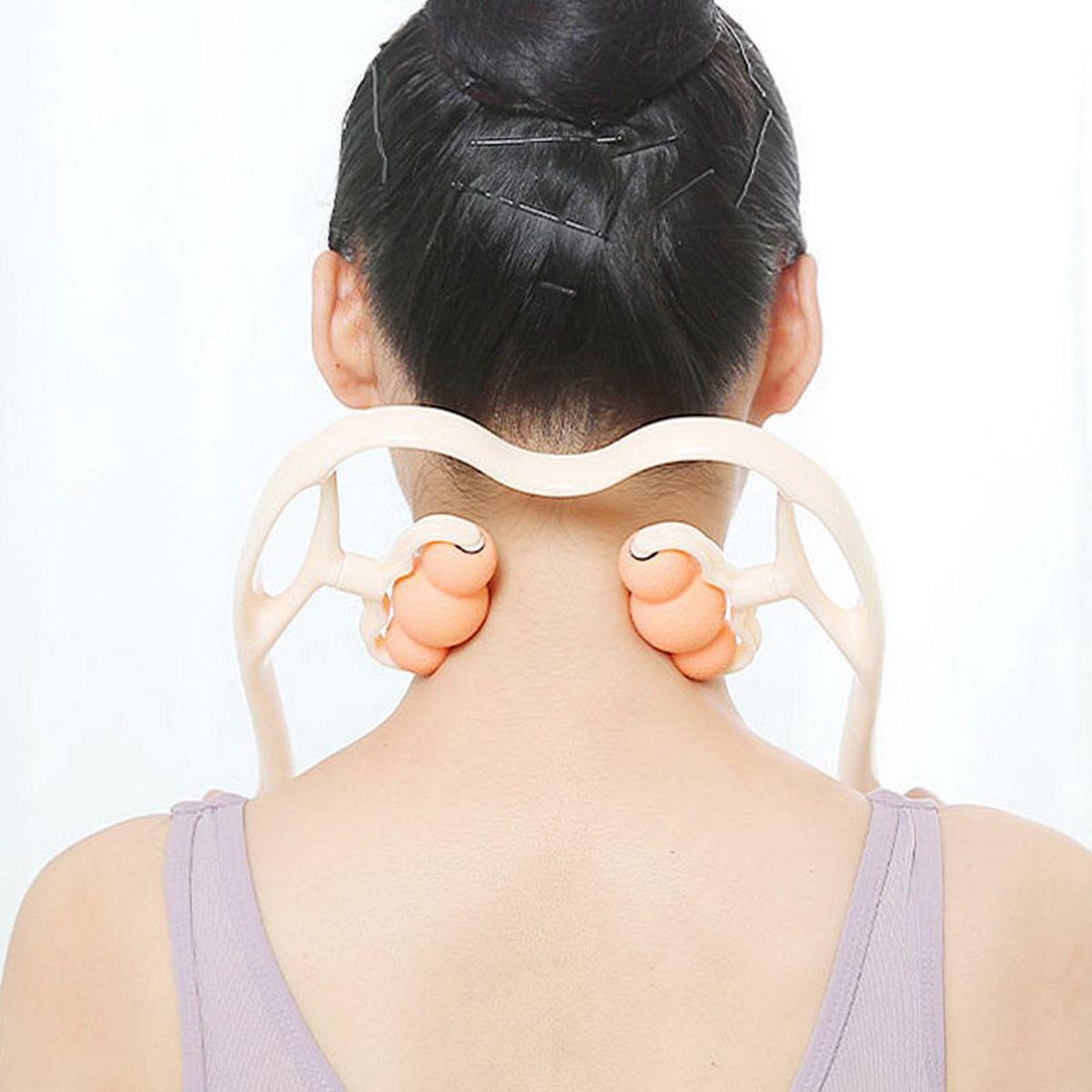 Six Wheel Massager Six Ball Wheel Shoulder Head Massager Orange