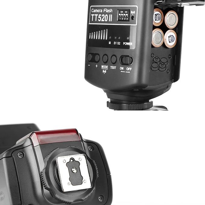 TT520II 433MHZ Wireless 1/300s-1/2000s HSS Flash Speedlite Camera Top Fill Light For Canon / Nikon DSLR Cameras(Black)