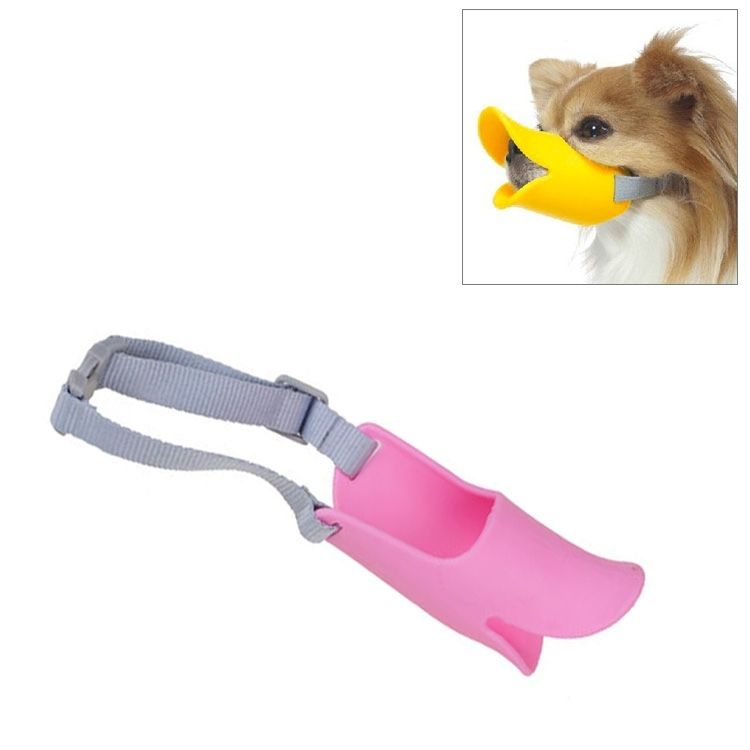 Cute Duck Mouth Shape Silicone Muzzle For Pet Dog, Size: S
