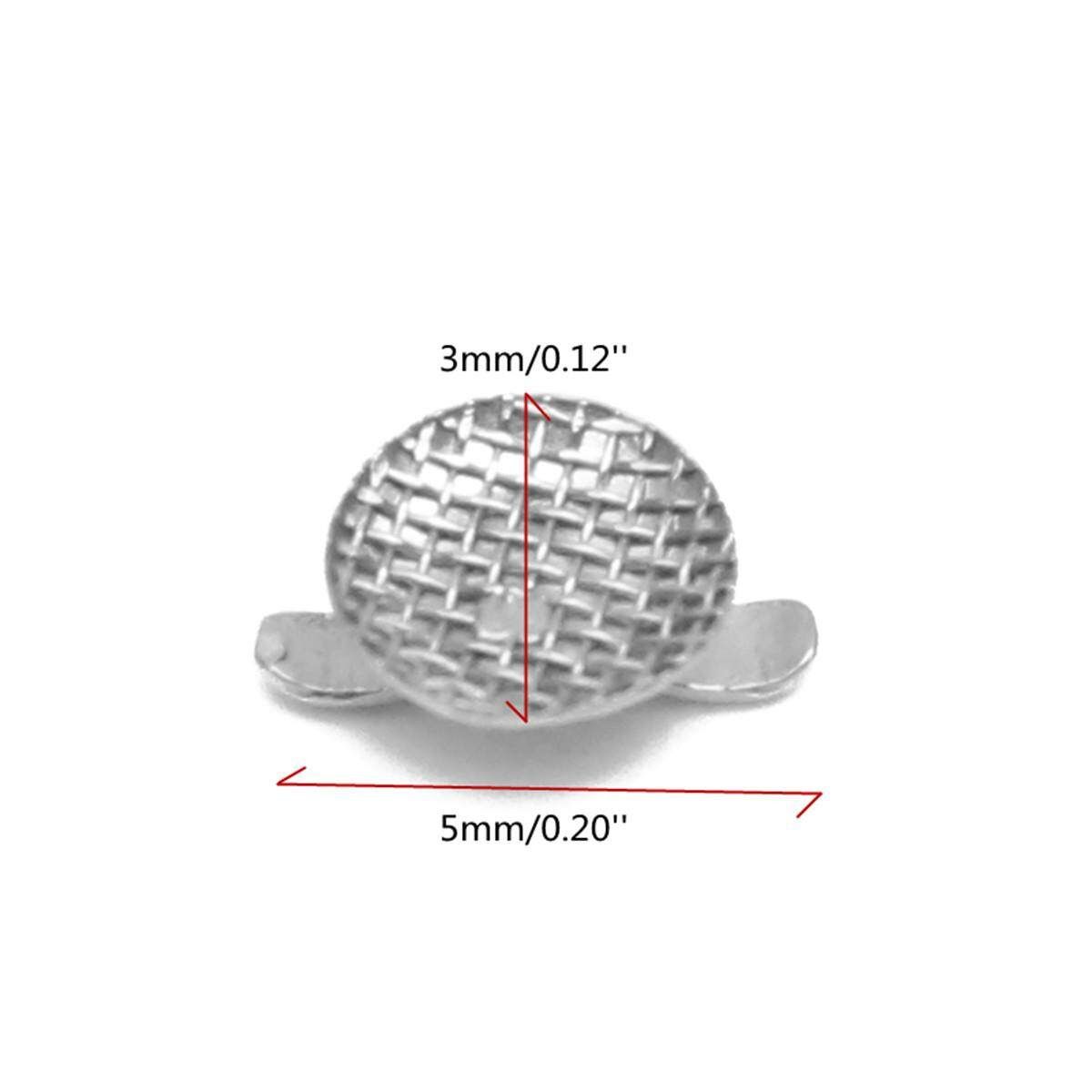180Pcs Dental Orthodontic Lingual Buttons Bondable Cleat Double Wing Mesh Base