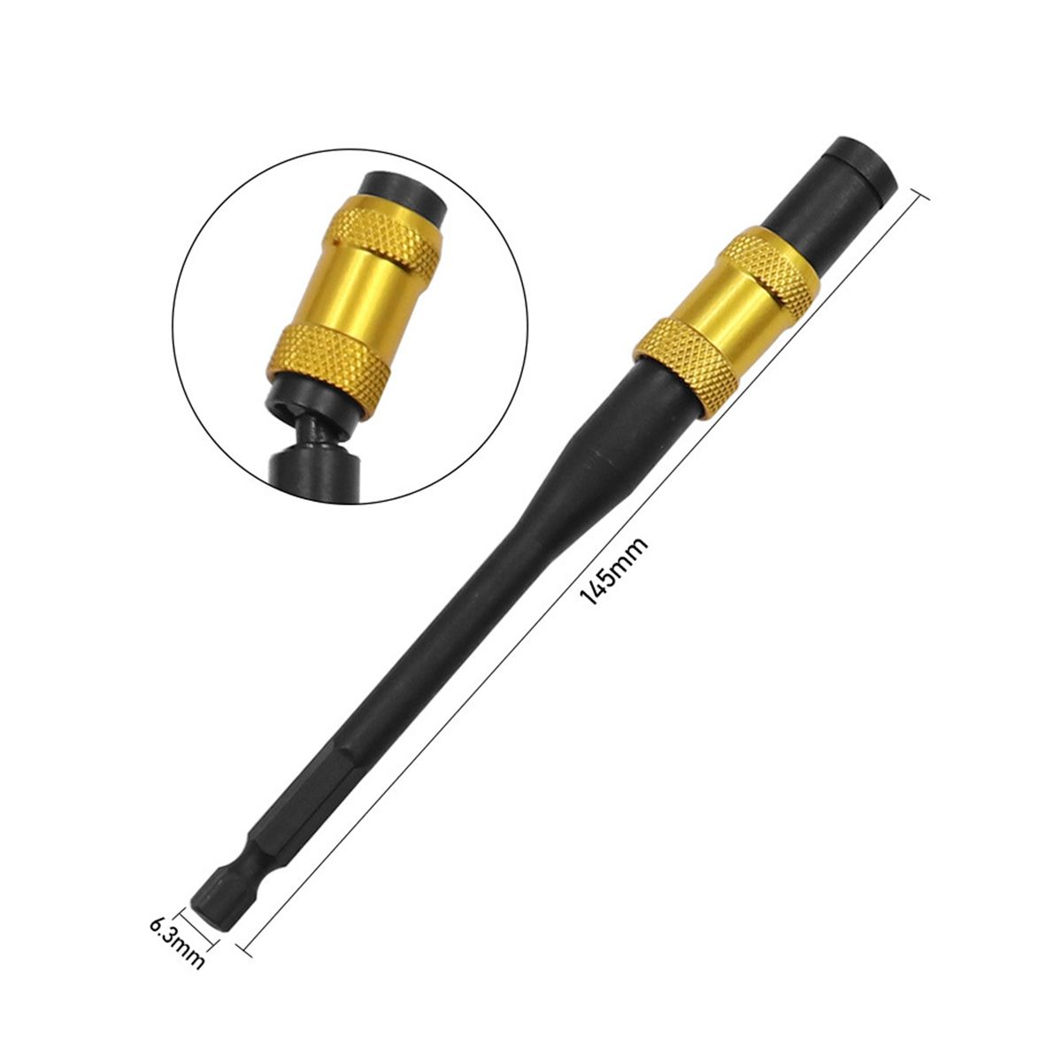 145Mm Hex Magnetic Ring Screwdriver Bits Drill Hand Tool Extension Rod Quick Change Holder Drive Guide Screw Drill Tip A