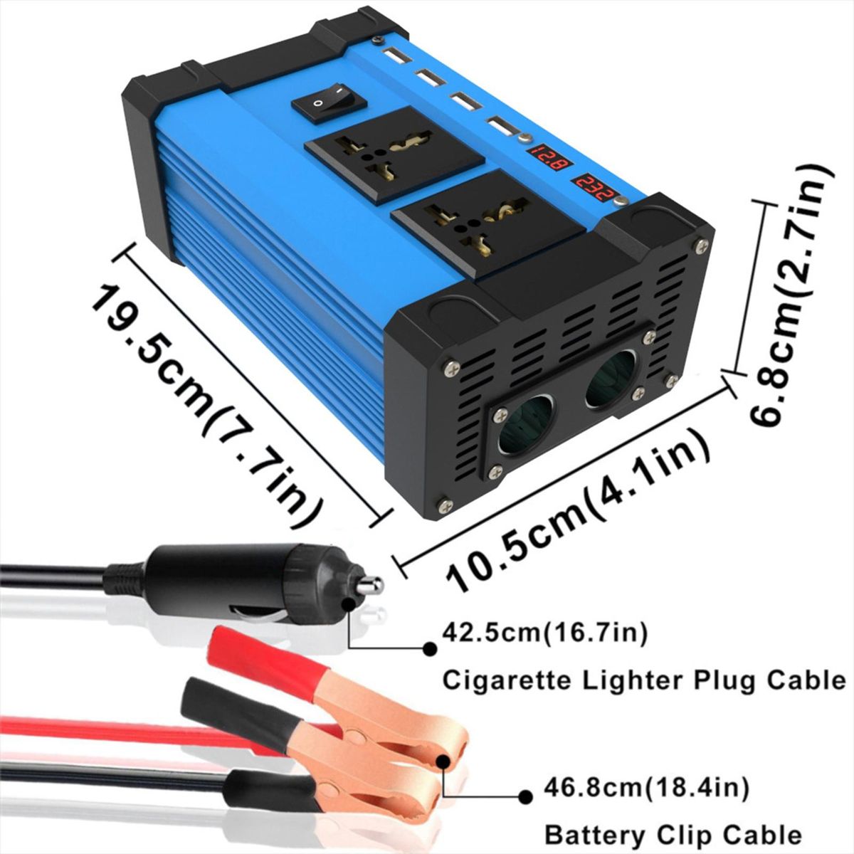 1 Set Car Power DC 12V to AC 220V110V Car Plug Adapter AC110V