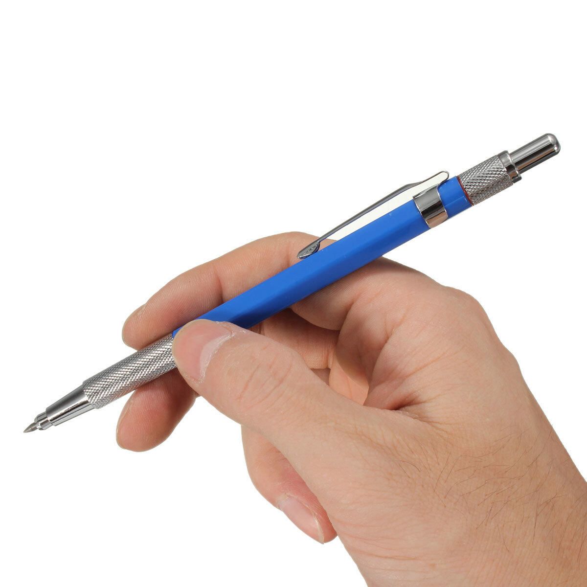 SET 2.0 Mm 2B Lead Holder Metal Mechanical Pencil +12pc Black Lead Drafting Tool