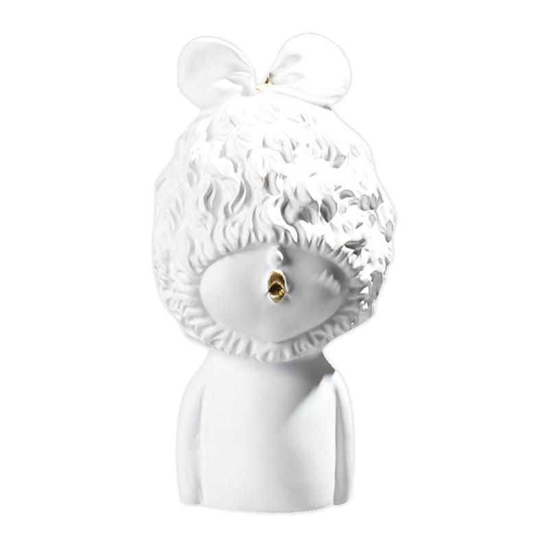 Modern Resin Flower Girl Ornaments Artwork Desktop