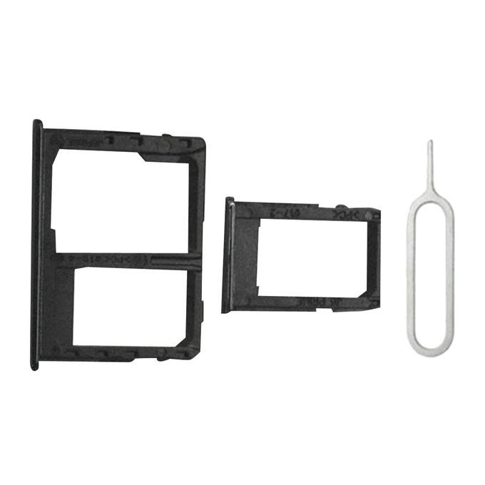 Dual Sim Card  SD Tray Holder  Pin For  Galaxy J610 J6 Plus Black